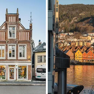  Apartment Live In Historic Building - View To Bryggen